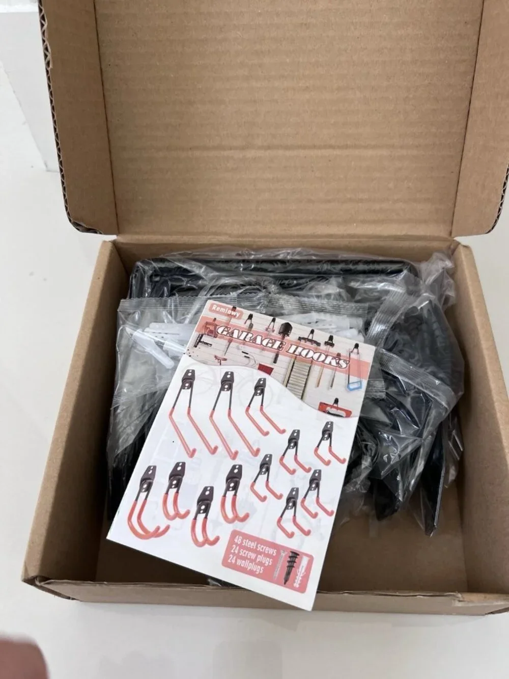 12 Pack Garage Hooks Heavy Duty Utility Steel Anti-Slip Coating Wall Mount NEW